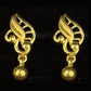 22K Gold Royal Sunburst Filigree Earrings | Traditional Indian Drop Jewelry
