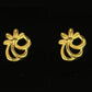 22K Gold Floral Mesh Drop Earrings | Traditional Granulated Filigree Jewelry