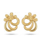 22K Gold Floral Mesh Drop Earrings | Traditional Granulated Filigree Jewelry