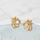 22K Gold Floral Mesh Drop Earrings | Traditional Granulated Filigree Jewelry