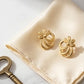 22K Gold Floral Mesh Drop Earrings | Traditional Granulated Filigree Jewelry