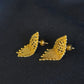 Artisan 22K Gold Stud Earrings with Dangling Details - Cultural Elegance.
