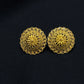 22K Gold Floral Stud Earrings - Intricate Traditional Design