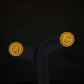 22K Gold Round Stud Earrings with Intricate Filigree Design