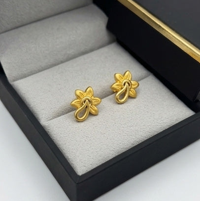 22K Gold Intricate Filigree Teardrop Earrings | Traditional Indian Gold Drops