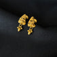22K Gold Stud Earrings with Ruby Accents