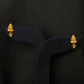 22K Gold Stud Earrings with Ruby Accents