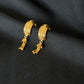22K Gold Bell-Shaped Drop Earrings