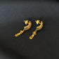 22K Gold Bell-Shaped Drop Earrings