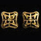 22K Yellow Gold Fluid Leaf Motif Drop Earrings | Modern High-Polish Jewelry