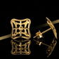 22K Yellow Gold Fluid Leaf Motif Drop Earrings | Modern High-Polish Jewelry