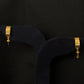 22K Gold Modern Linear Drop Earrings | Textured Vertical Bar Gold Jewelry
