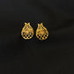 Artisan Filigree: 22K Gold Teardrop Stud Earrings