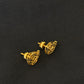 Artisan Filigree: 22K Gold Teardrop Stud Earrings