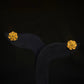 22K Gold Flower Stud Earrings - Elegant and Traditional