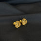 Artisan Filigree: 22K Gold Floral Stud Earrings