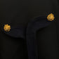 Artisan Filigree: 22K Gold Floral Stud Earrings