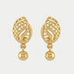 22K Gold Geometric Mesh Drop Earrings | Textured Bead Accent Gold Jewelry