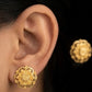 22K Yellow Gold Filigree Sphere Drop Earrings | Beaded Traditional Dangles
