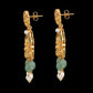 22K Yellow Gold Ribbed Oval Bali Earrings | Textured Gold Hoop Jewelry