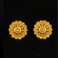 22K Gold Modern High-Polish Swirl Drop Earrings | Sleek Abstract Gold Jewelry