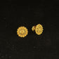 22K Gold Modern High-Polish Swirl Drop Earrings | Sleek Abstract Gold Jewelry