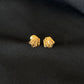 Modern Textured Studs: 22K Gold Geometric Earrings