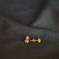 22K Gold Oval Stud Earrings with Textured Detailing - Classic & Elegant