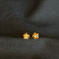 22K Gold Oval Stud Earrings with Textured Detailing - Classic & Elegant
