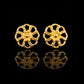 22K Gold Floral Teardrop Filigree Earrings | Traditional Beaded Gold Drops