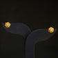 22K Gold Floral Stud Earrings.
