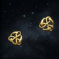 22K Gold Royal Scalloped Shield Earrings | Antique Style Filigree Gold Drops