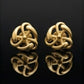 22K Gold Royal Scalloped Shield Earrings | Antique Style Filigree Gold Drops