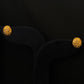 22K Gold Domed Stud Earrings with Textured Finish