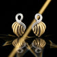 22K Gold Tiered Sunburst Filigree Earrings | Traditional Indian Drop Jewelry