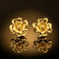22K Gold Radiant Star-Motif Drop Earrings | Textured Filigree Gold Jewelry