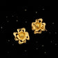 22K Gold Radiant Star-Motif Drop Earrings | Textured Filigree Gold Jewelry