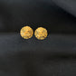 Artisan Filigree: 22K Gold Floral Stud Earrings