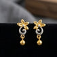 22K Gold Traditional Rati-Work Teardrop Earrings | Granulated Filigree Drops
