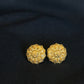 22K Gold Floral Stud Earrings with Textured Petals - Elegant & Traditional