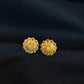 22K Gold Abstract Swirl Drop Earrings | Fluid Motion Textured Gold Jewelry