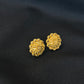 22K Gold Abstract Swirl Drop Earrings | Fluid Motion Textured Gold Jewelry
