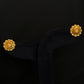 22K Gold Abstract Swirl Drop Earrings | Fluid Motion Textured Gold Jewelry