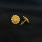 22K Gold Abstract Swirl Drop Earrings | Fluid Motion Textured Gold Jewelry