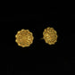 22K Gold Abstract Swirl Drop Earrings | Fluid Motion Textured Gold Jewelry