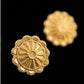 22K Gold Abstract Swirl Drop Earrings | Fluid Motion Textured Gold Jewelry