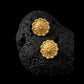 22K Gold Abstract Swirl Drop Earrings | Fluid Motion Textured Gold Jewelry