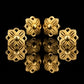 22K Yellow Gold Filigree Dome Drop Earrings | Traditional Indian Lace-Work Jewelry