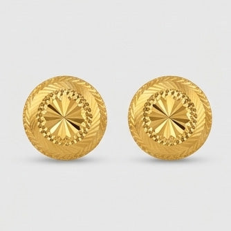 22K Gold Ornate Teardrop Filigree Earrings | Traditional Beaded Gold Drops