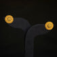22K Gold Circular/Floral Stud Earrings with Detailed Design